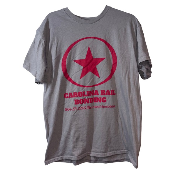 Gildan Other - Graphic Bail Bonding Star Logo Gildan T-Shirt Mens Large Gray